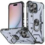 For iPhone 16 Pro Ring Holder Phone Case(Grey)