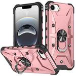 For iPhone 16e Ring Holder Phone Case(Rose Gold)