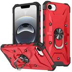 For iPhone 16e Ring Holder Phone Case(Red)