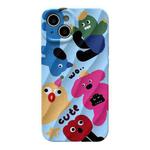 For iPhone 13 2 in 1 Minimalist Pattem PC Shockproof Phone Case(Animal illustration)