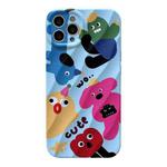 For iPhone 13 Pro Max 2 in 1 Minimalist Pattem PC Shockproof Phone Case(Animal illustration)