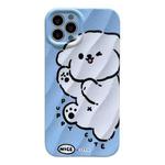 For iPhone 14 Pro Max 2 in 1 Minimalist Pattem PC Shockproof Phone Case(Cute Puppy)