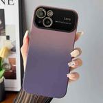 For iPhone 14 Gradient PC + TPU Shockproof Phone Case(Pink Purple)