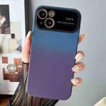 For iPhone 14 Gradient PC + TPU Shockproof Phone Case(Dark Blue Purple)