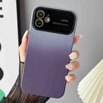 For iPhone 12 Gradient PC + TPU Shockproof Phone Case(Light Blue Purple)
