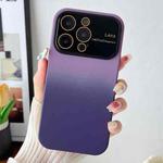 For iPhone 12 Pro Max Gradient PC + TPU Shockproof Phone Case(Dark Purple)