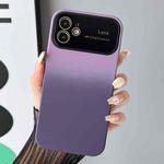 For iPhone 11 Gradient PC + TPU Shockproof Phone Case(Dark Purple)