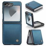 For Samsung Galaxy Z Flip6 5G CaseMe 023 Butterfly Buckle Litchi Texture RFID Anti-theft Leather Phone Case(Blue)