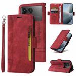 For Xiaomi Redmi K70 / K70 Pro 5G BETOPNICE Dual-side Buckle Leather Phone Case(Red)