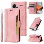 For Xiaomi Redmi Note 13 Pro+ 5G Global BETOPNICE Dual-side Buckle Leather Phone Case(Pink)