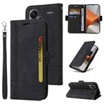 For Xiaomi Redmi Note 13 Pro+ 5G Global BETOPNICE Dual-side Buckle Leather Phone Case(Black)