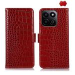 For Honor Play 60 Plus / 200 Smart Crocodile Top Layer Cowhide Leather Phone Case(Red)