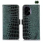 For Honor 400 Crocodile Top Layer Cowhide Leather Phone Case(Green)