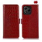 For Honor 400 Lite Crocodile Top Layer Cowhide Leather Phone Case(Red)