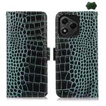 For Honor 400 Lite Crocodile Top Layer Cowhide Leather Phone Case(Green)
