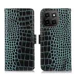For Honor X6c 4G Crocodile Top Layer Cowhide Leather Phone Case(Green)
