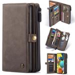 For Samsung Galaxy A51 CaseMe 018 Detachable Multi-functional Horizontal Flip Leather Case, with Card Slot & Holder & Zipper Wallet & Photo Frame(Brown)