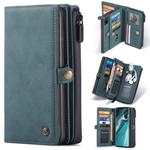For Samsung Galaxy A71 CaseMe 018 Detachable Multi-functional Horizontal Flip Leather Case, with Card Slot & Holder & Zipper Wallet & Photo Frame(Blue)