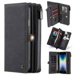 For iPhone SE 2022 / SE 2020 / 8 / 7 CaseMe 018 Detachable Multi-functional Horizontal Flip Leather Case with Card Slot & Holder & Zipper Wallet & Photo Frame(Black)