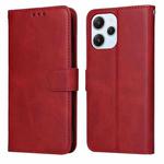 For Xiaomi Redmi 12 4G Classic Calf Texture Flip Leather Phone Case(Red)