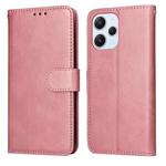 For Xiaomi Redmi 12 4G Classic Calf Texture Flip Leather Phone Case(Rose Gold)