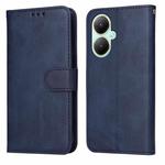 For vivo Y35+ Classic Calf Texture Flip Leather Phone Case(Blue)