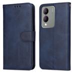 For vivo Y17s Classic Calf Texture Flip Leather Phone Case(Blue)