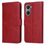 For vivo Y03 4G Classic Calf Texture Flip Leather Phone Case(Red)