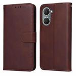 For vivo Y03 4G Classic Calf Texture Flip Leather Phone Case(Brown)