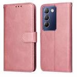For vivo Y100 IDN / Y200e 5G Global Classic Calf Texture Flip Leather Phone Case(Rose Gold)