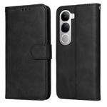 For vivo V40 Lite 4G / 5G IDN Classic Calf Texture Flip Leather Phone Case(Black)