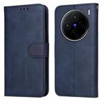 For vivo X200 Classic Calf Texture Flip Leather Phone Case(Blue)