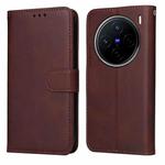 For vivo X200 Classic Calf Texture Flip Leather Phone Case(Brown)