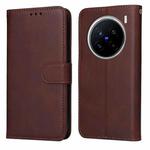 For vivo X200 Pro Classic Calf Texture Flip Leather Phone Case(Brown)
