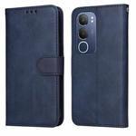 For vivo Y19s Classic Calf Texture Flip Leather Phone Case(Blue)