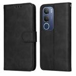 For vivo Y19s Classic Calf Texture Flip Leather Phone Case(Black)