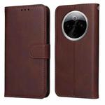 For vivo Y300 Pro Classic Calf Texture Flip Leather Phone Case(Brown)