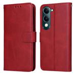 For vivo Y29s 5G / Y04 4G Classic Calf Texture Flip Leather Phone Case(Red)