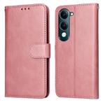 For vivo Y29s 5G / Y04 4G Classic Calf Texture Flip Leather Phone Case(Rose Gold)