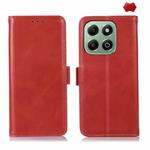 For Honor X6b Crazy Horse Top Layer Cowhide Leather Phone Case(Red)