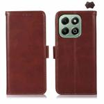 For Honor X6b Crazy Horse Top Layer Cowhide Leather Phone Case(Brown)