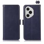 For Honor 400 Pro Global 160.8mm Crazy Horse Top Layer Cowhide Leather Phone Case(Blue)