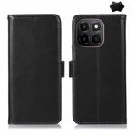 For Honor X6c 4G Crazy Horse Top Layer Cowhide Leather Phone Case(Black)