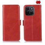 For Honor X6c 4G Crazy Horse Top Layer Cowhide Leather Phone Case(Red)
