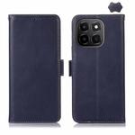 For Honor X6c 4G Crazy Horse Top Layer Cowhide Leather Phone Case(Blue)
