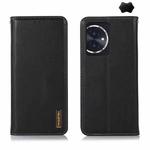 For Honor 100 KHAZNEH Nappa Top Layer Cowhide Leather Phone Case(Black)