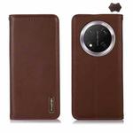 For Honor X9c 5G Global KHAZNEH Nappa Top Layer Cowhide Leather Phone Case(Brown)