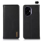 For Honor 400 KHAZNEH Nappa Top Layer Cowhide Leather Phone Case(Black)