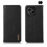 For Honor 400 Lite KHAZNEH Nappa Top Layer Cowhide Leather Phone Case(Black)