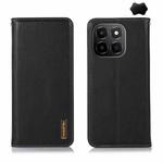 For Honor X6c 4G KHAZNEH Nappa Top Layer Cowhide Leather Phone Case(Black)
